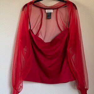 Marcella Red Tube Top & Olympia Bolero | NWOT | L
